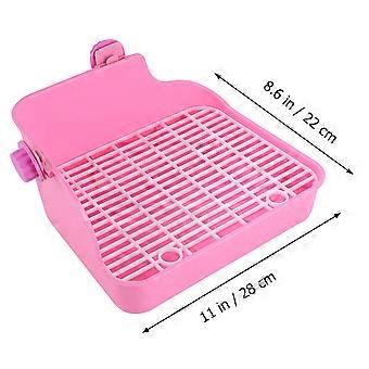 Addestratore per WC per piccoli animali domestici come criceti, gerbilli, conigli e furetti, colore rosa