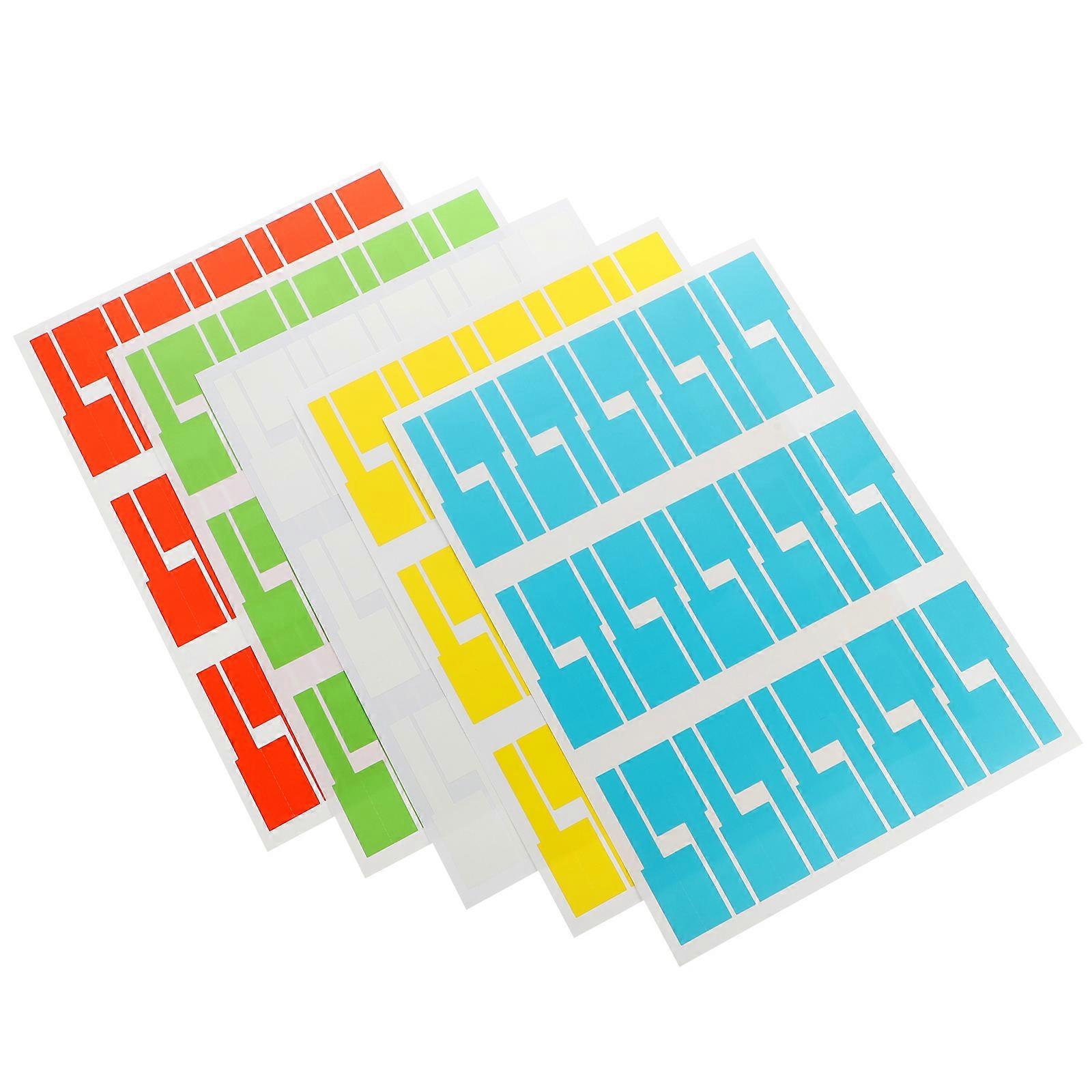 20 Sheets/600pcs Self-Adhesive Cable Labels Tear Resistant Cable Labels Stickers