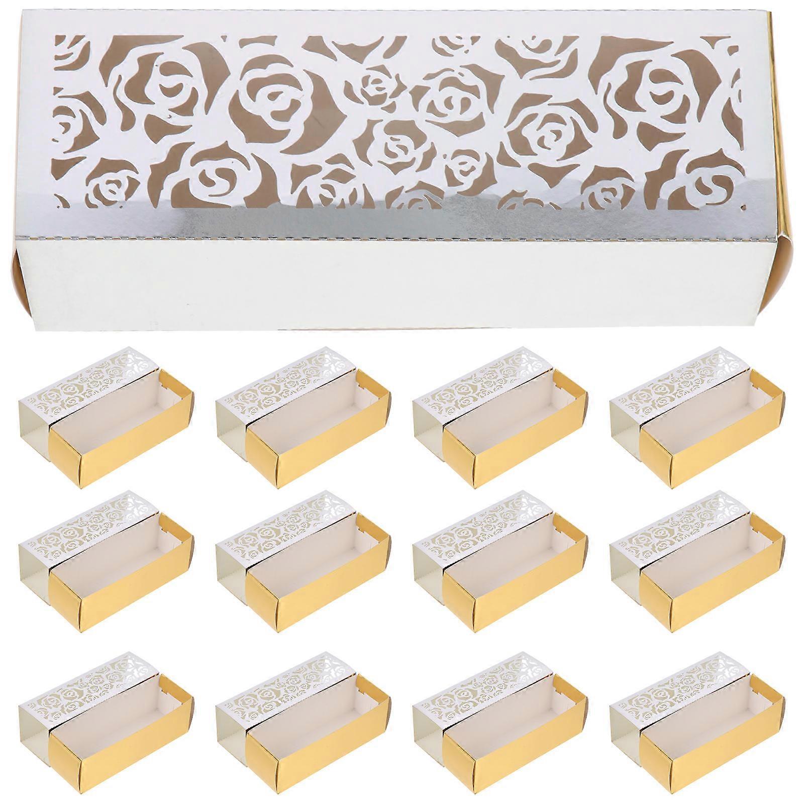 50Pcs Wedding Candy Boxes Rose Pattern Candy Boxes Candy Packaging Paper Boxes Party Candy Boxes