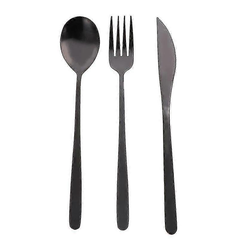 3pcs Kitchen Tableware, Steel Spoon And Fork set Kitchen Tableware