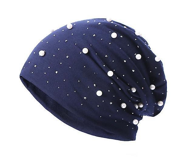Autumn Spring Beanie New Hats Soft Cotton Pearl Warm Caps For Women Girls Ladies