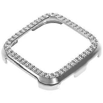 Diamond Protective Case Hollow Cover for Smart Watch Pc Plastic Silver