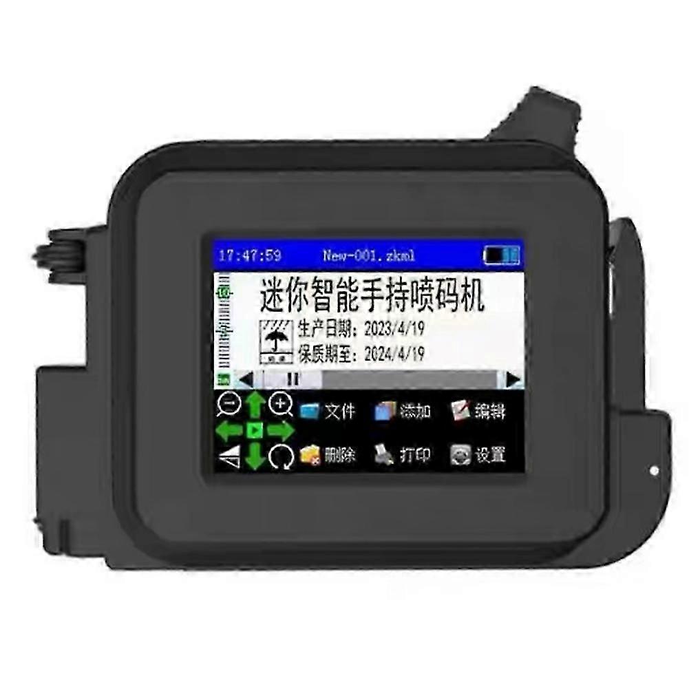 12.7mm Portable Printer Handheld Inkjet Printer Text QR Barcode Image Batch Number Logo Image Coding Machine EU Plug