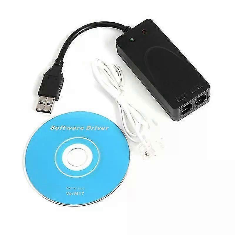 Dual-port USB fax modem USB20 56K V92 V90 external modem driver for Win 7 8 10 XP, enabling you to receive and send faxes on your computer.
