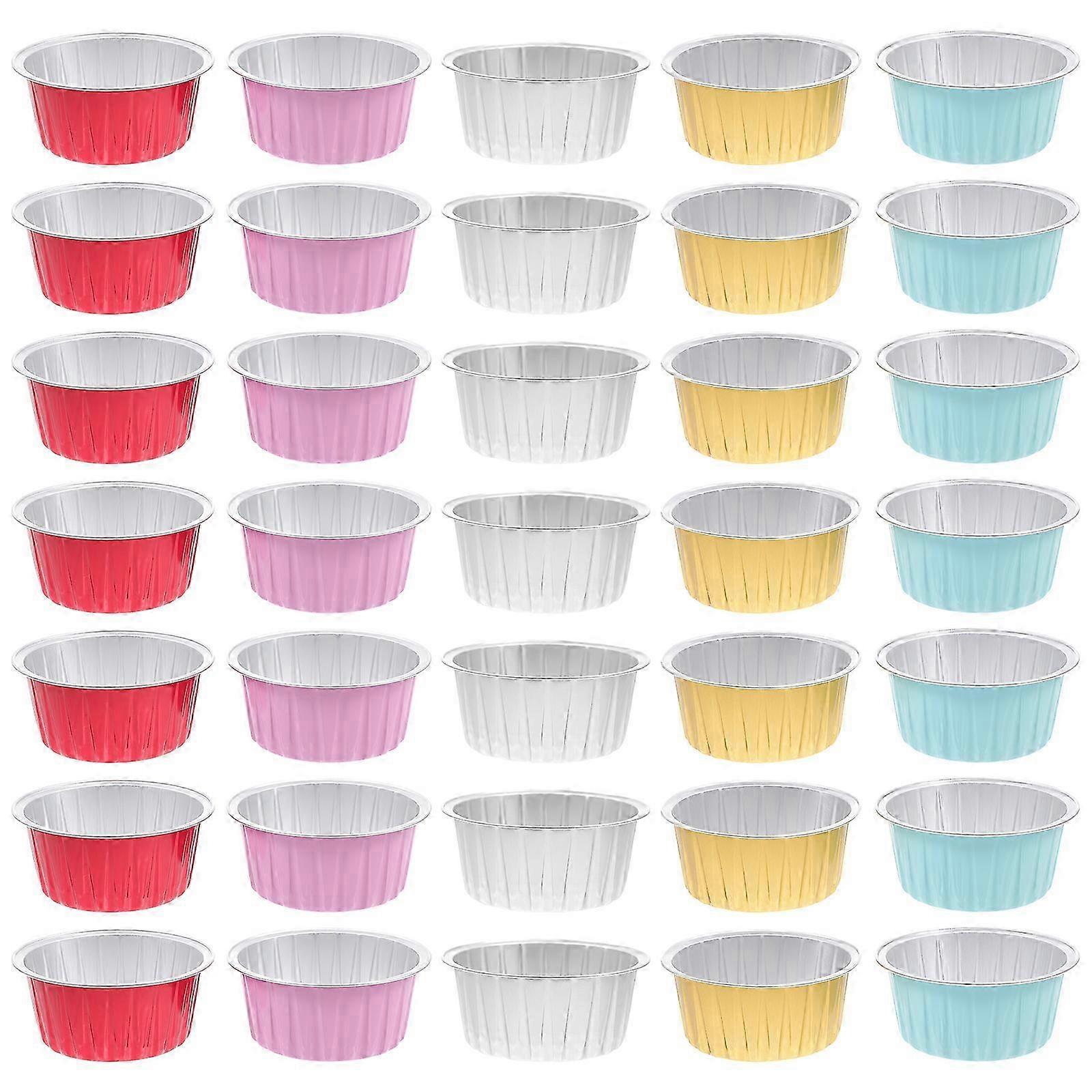 50Pcs Thickened High Temp Resistant Cake Baking Cups Muffin Pudding Cups