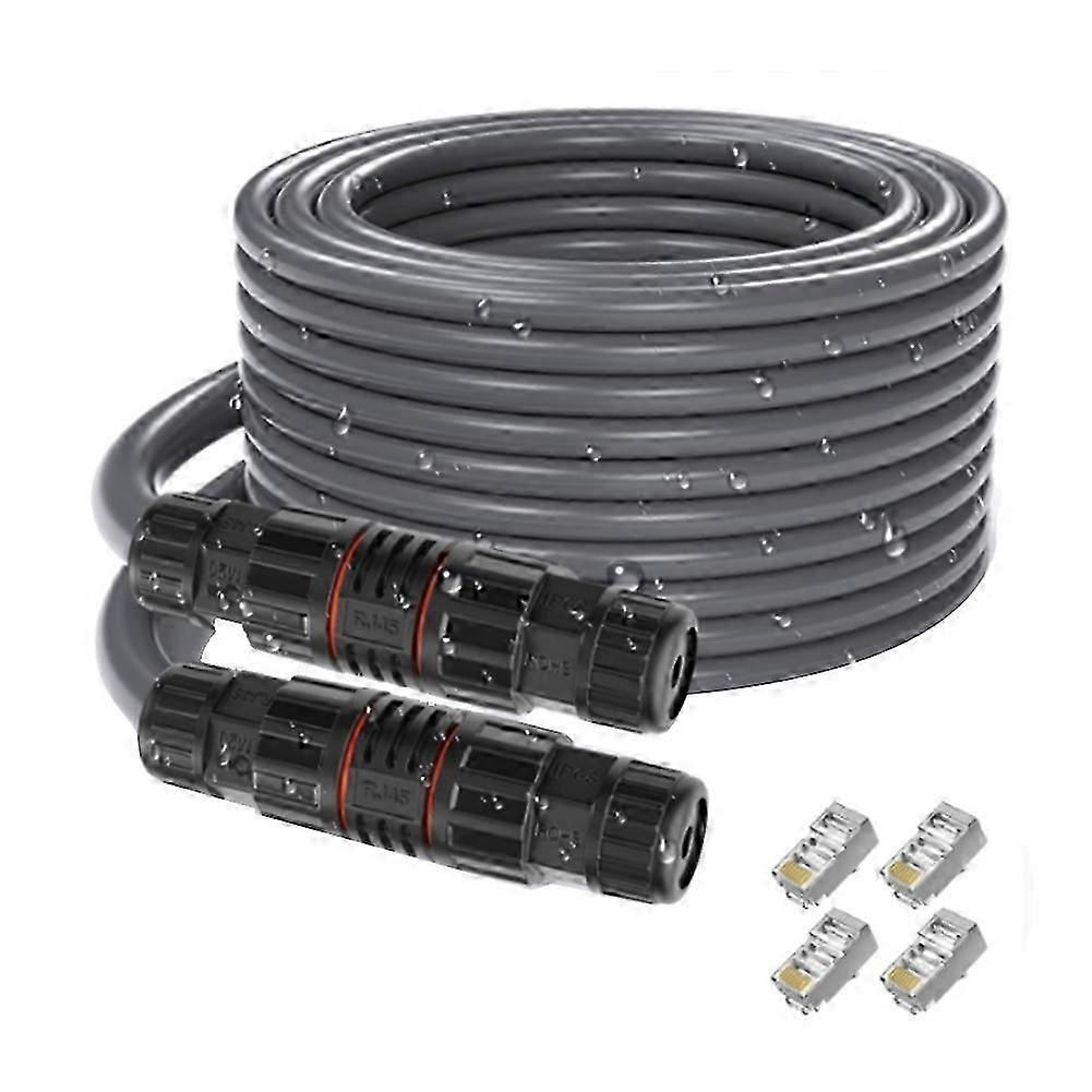 Ethernet Cable Replacement IP68 Waterproof Extension Cable Support 1200M Protocol High Transfer Speed compatible with 75ft