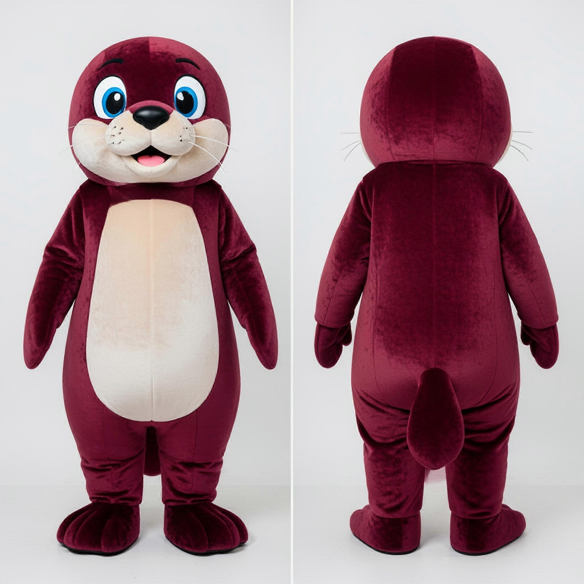 MASTICOT Maroon Rounded Seal Mascot