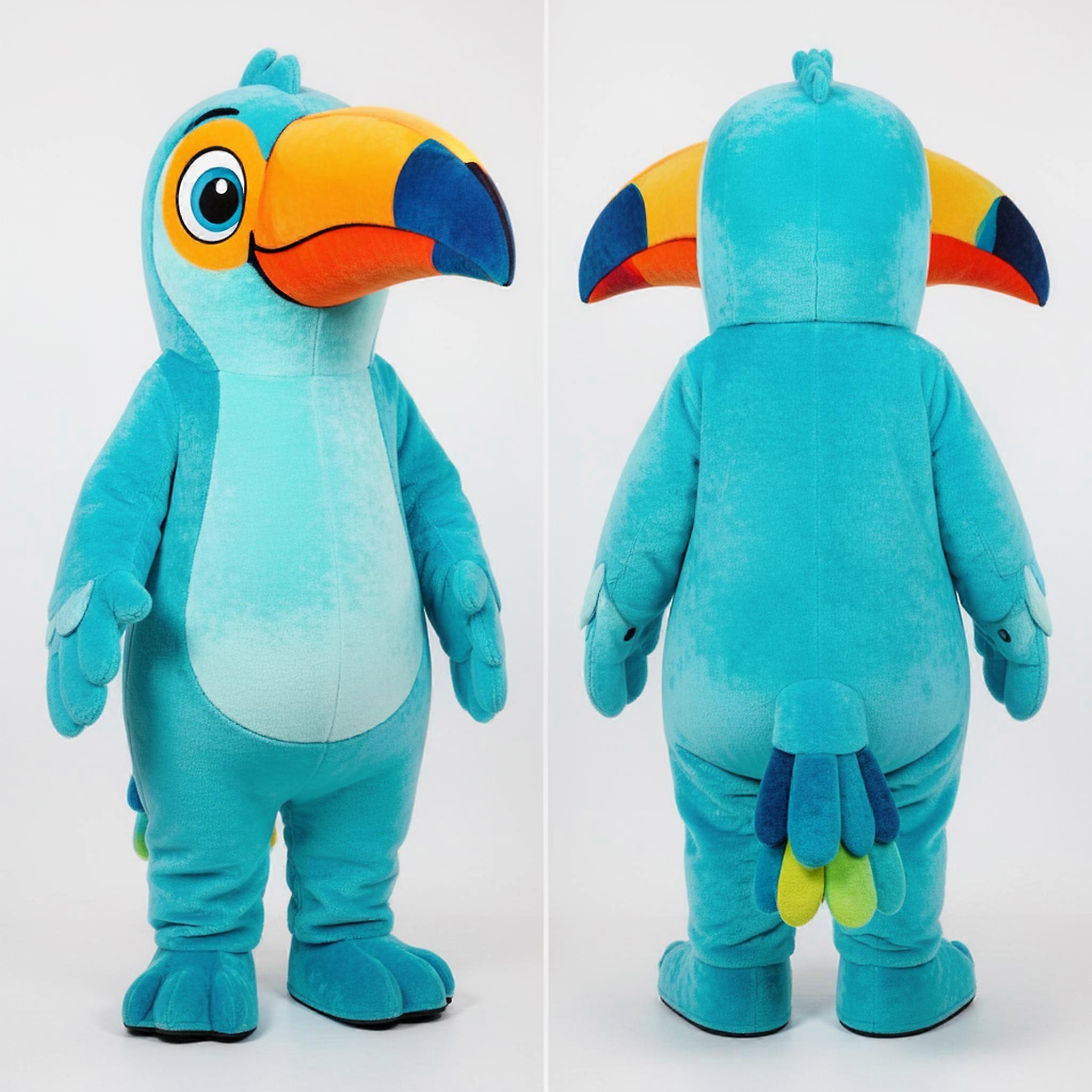 MASTICOT Cyan Cartoon Toucan Mascot