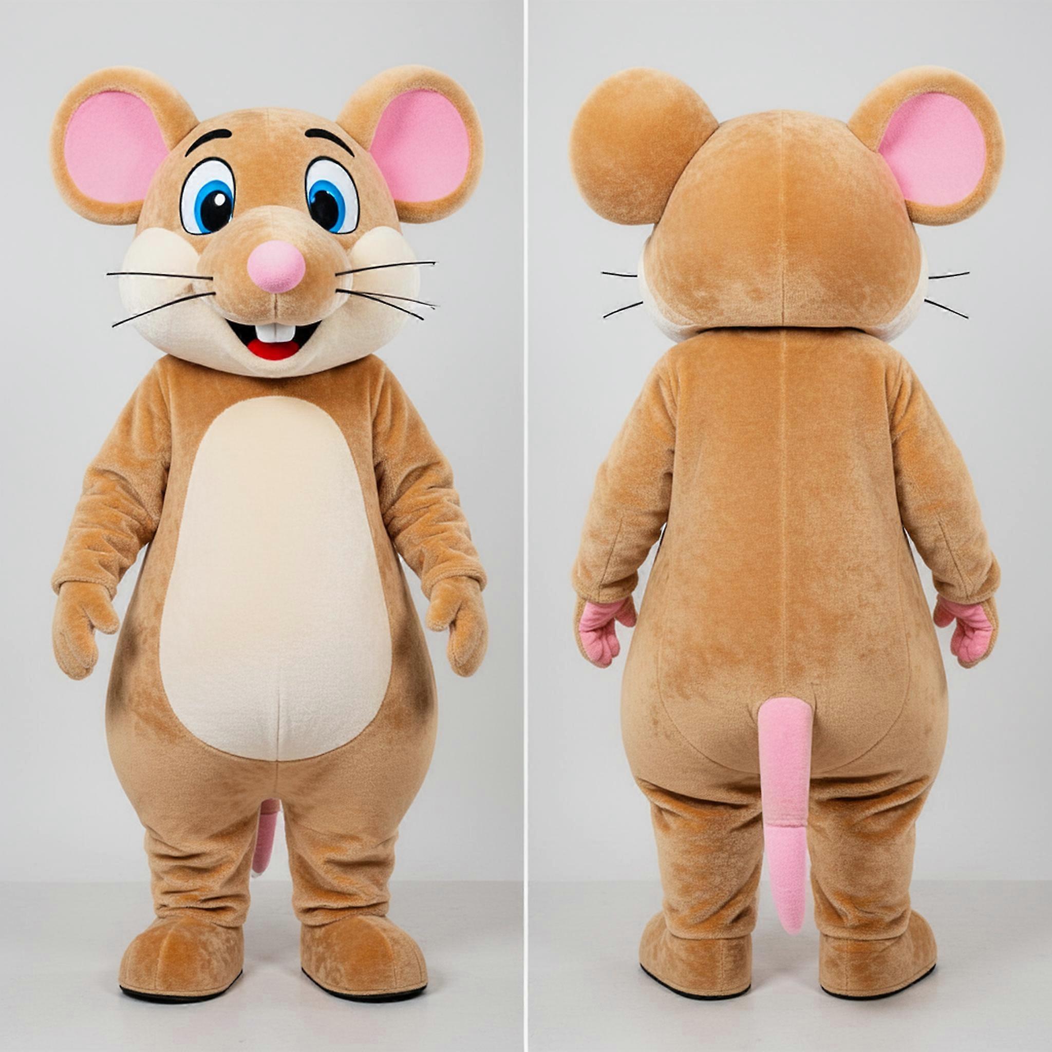 MASTICOT Tan Velvety Rat Mascot