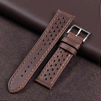 18mm 20mm 22mm Handmade Leather Strap Vintage Cowhide Band Men Women Universal Watchband Breathable Sport Bracelet Accessories
