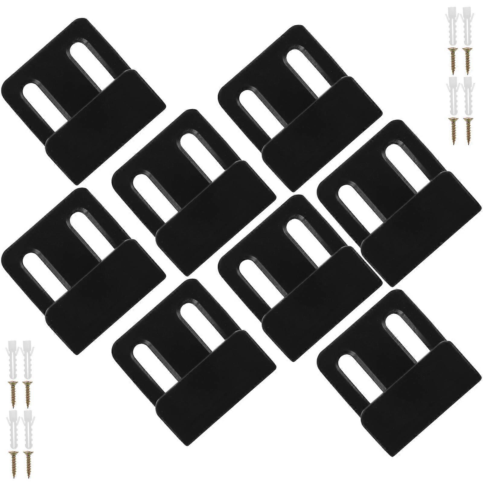 Ceramic Tile Bracket Heavy Duty Wall Mount Mirror Bracket 8Sets Black
