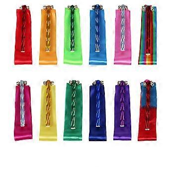 Dancing Silk Ribbon Handheld Gymnastics Ribbon Dance Props for 2Pcs Children