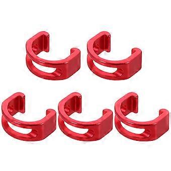 Red Bike Frame C-Clips Wire Clamps for Line Fixing 5Pcs Clips