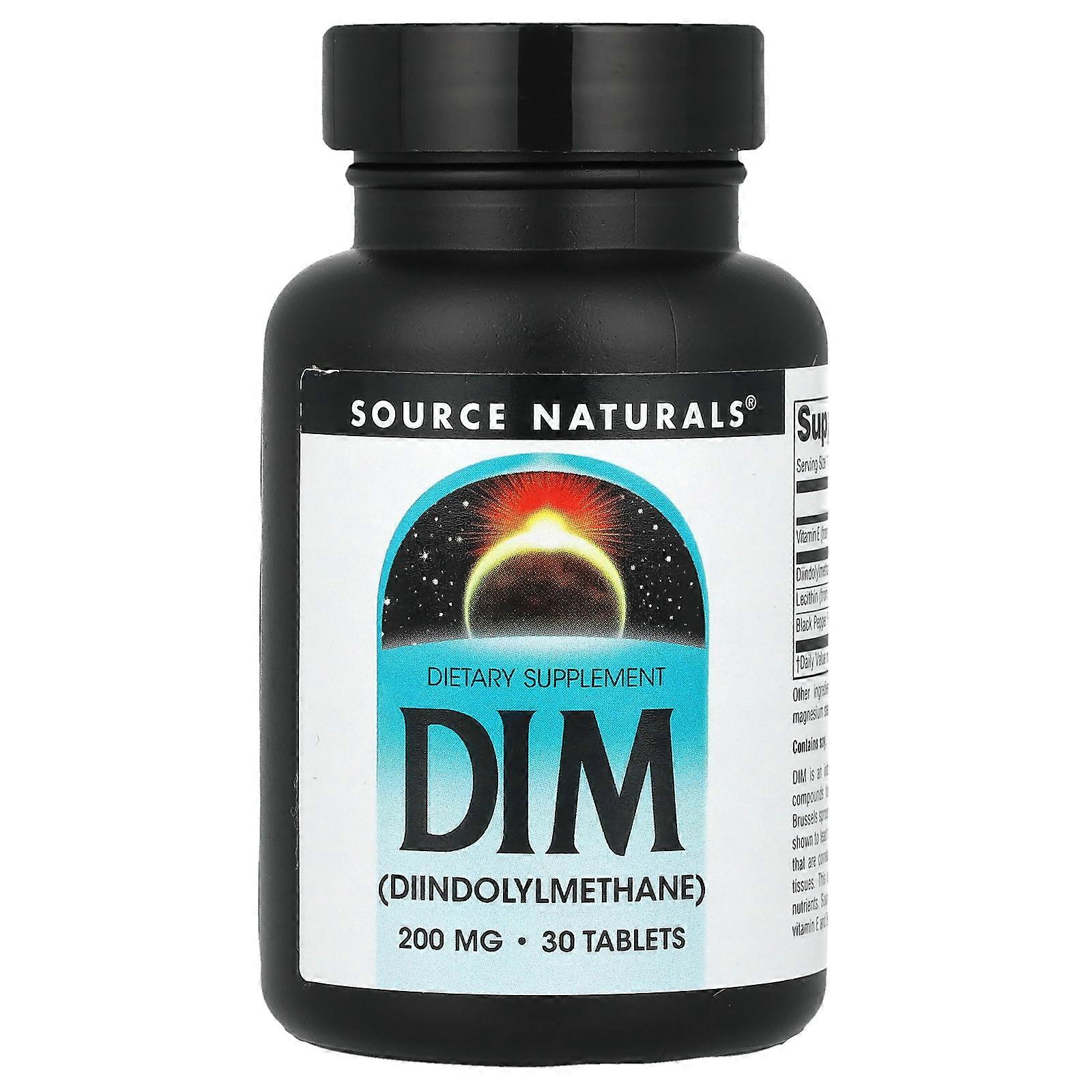 3 x Source Naturals, DIM, 200 mg, 30 Tablets