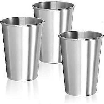 R9 3x stainless steel drinking cup - 304 stainless steel lightweight cup - camping cup 350ml8.2*10.3*5.6cm