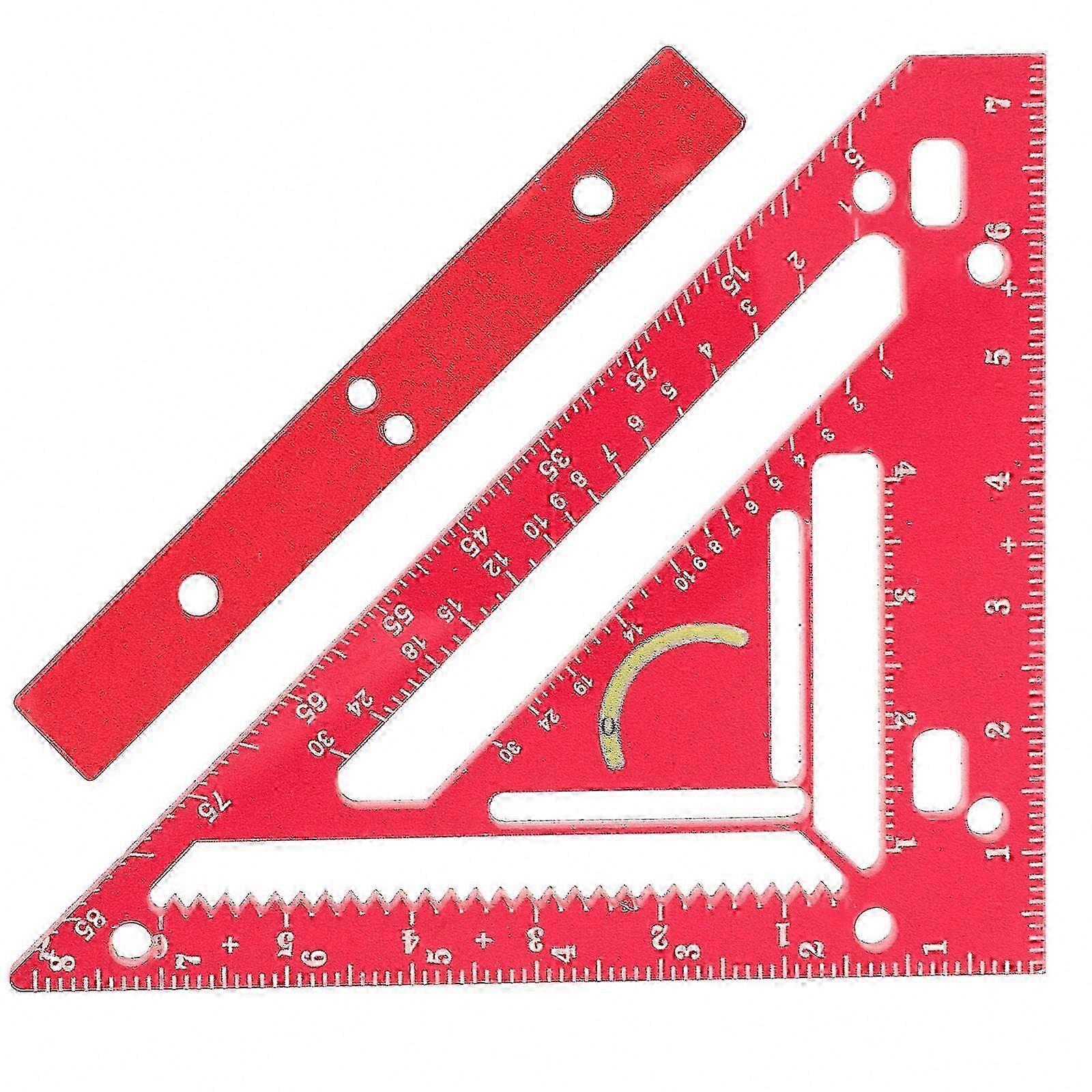 Precise Measuring Rafter Square Woodworking Tool, Red, 3-Pack Set