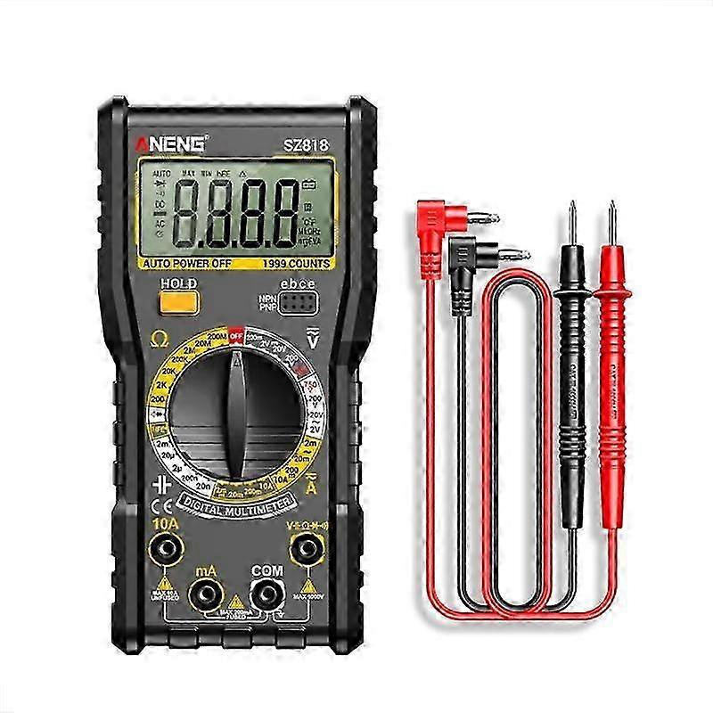Digital Multimeter with NCV Detection Voltage Tester for AC/DC Current/Voltage, hFE Triode, and Capacitor Test Tool