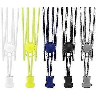 5 Pairs of Self-Locking Elastic Shoelaces, No Tie Down Elastic Shoelaces with 100cm for Kids,Adults,Elderly,Disabled,Runners,Marathon,Triathlon