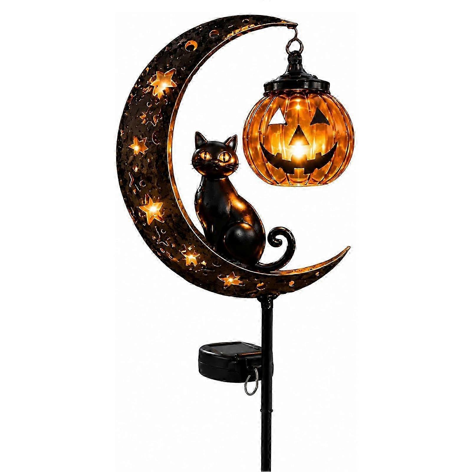 Solar Halloween Cat Pumpkin Path Lights