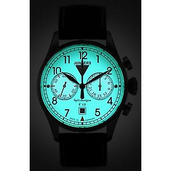 Spitsbergen f13 hånd såret mekaniske analoge menns klokke med okseskinn armbånd 6110-5