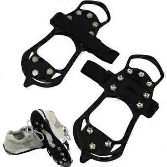 Ice Cleats for Boots,1-Pair 10 Tooth Lightweight Hiking Crampons - Men Traction Cleats for Snow and Ice - for Mountaineering Climbing Fishing Outdoor
