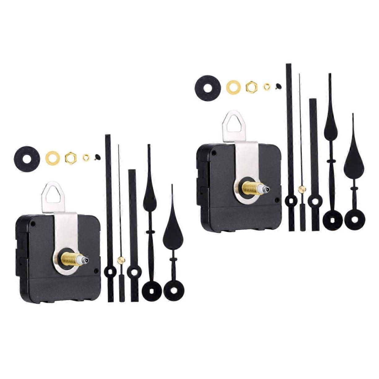 2 Sets  Torque Clock Movement Kit for DIY Clock  Replacement with Hands, Accurate and Durable