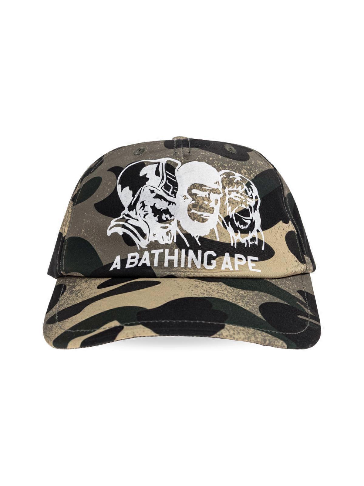 BAPE Logo Camouflage Baseball Cap