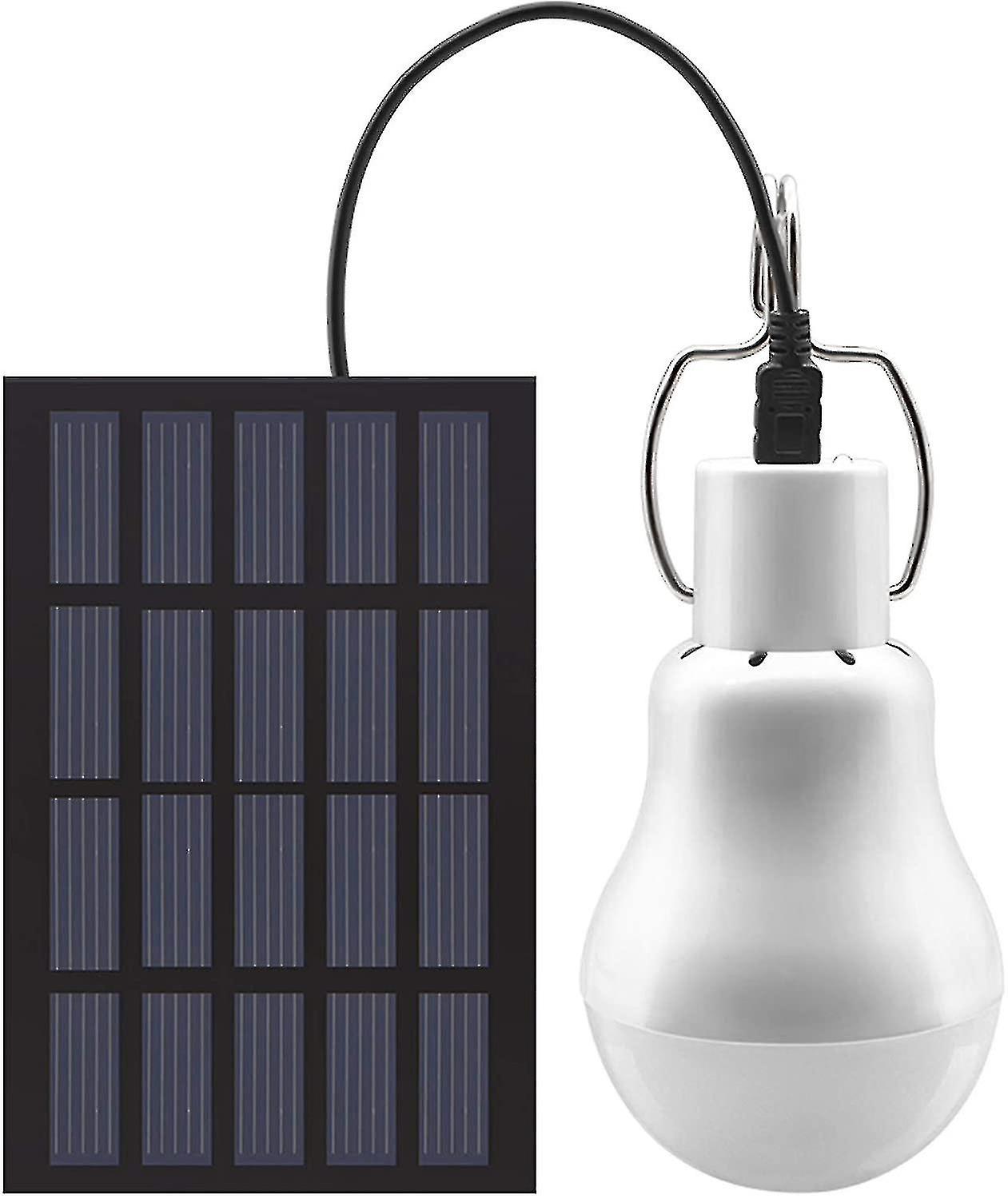 Solar Powered Led Bulb Portable Usb Charge Lantern Lamp Spotlight