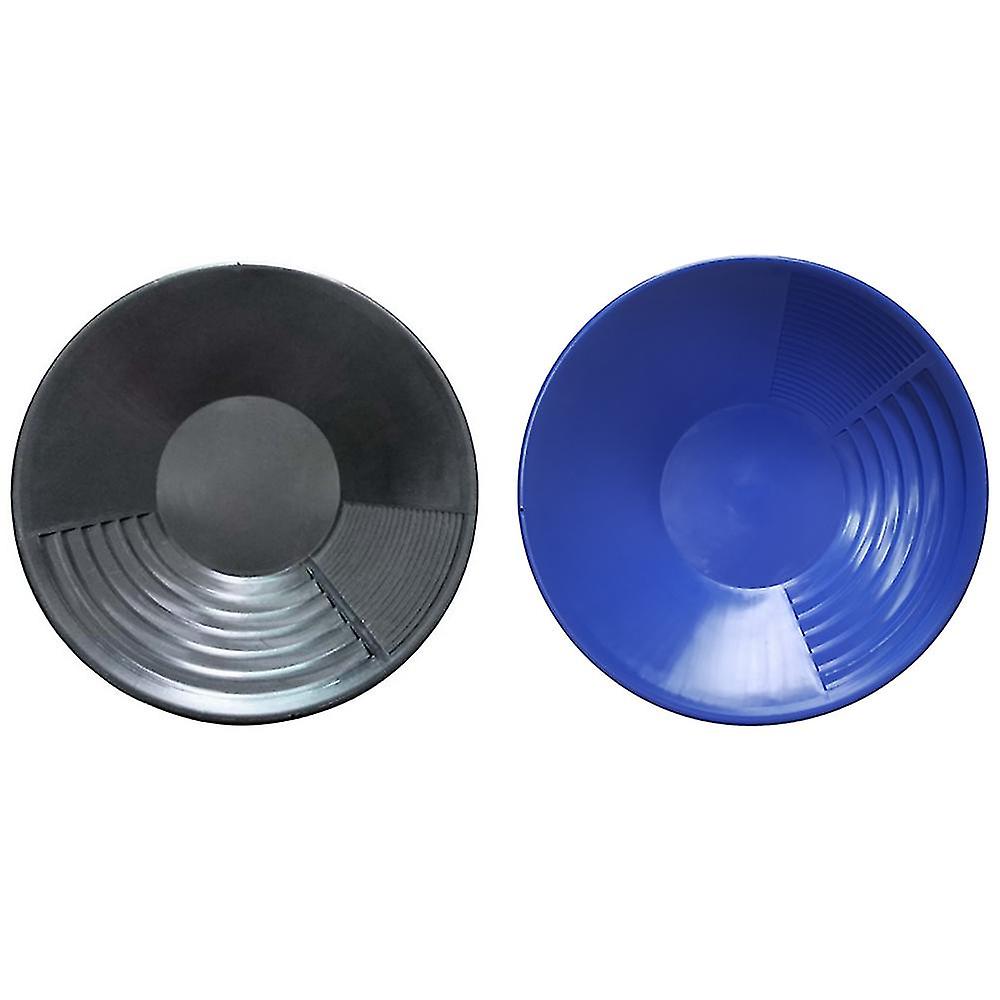 2pcs Plastica Gold Pan Basin Mining Dredging Prospezione per sabbia Gold Mining manuale Wash Gold Panni