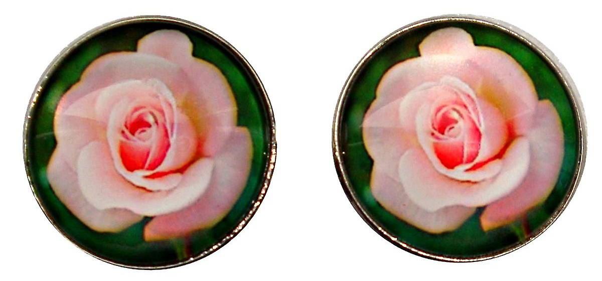 Bassin and Brown Rose Cufflinks - Pink
