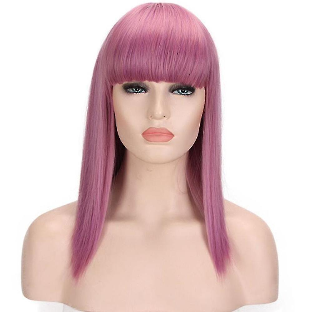 Descendants 2 Mal Cosplay Mid Long Straight Wigs