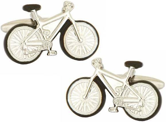 David Van Hagen Bicycle Cufflinks - Silver