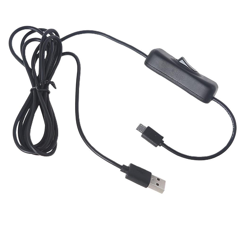 كابل شحن أسود معدني محمول USB إلى Micro USB آمن 2 متر