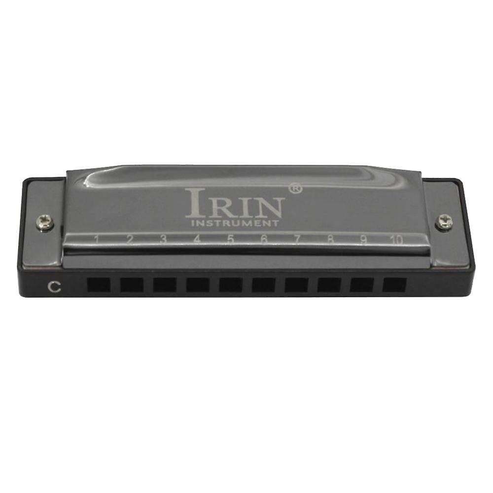 Premium 10 Hole 20 Tone Diamond Black Harmonica