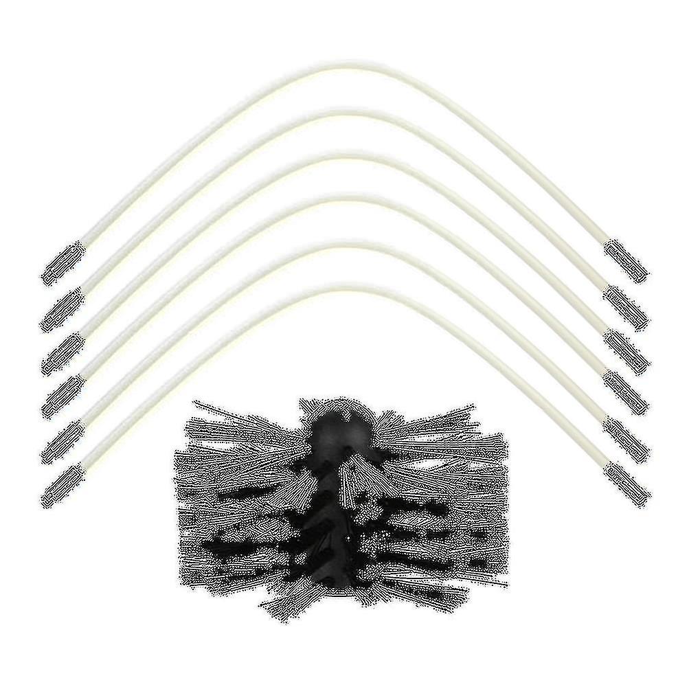 6 + 1 Ensemble de ramonage rotatif Ensemble de ramonage Ramoneur Brosse de cheminée Kit de brosse de cheminée Fk