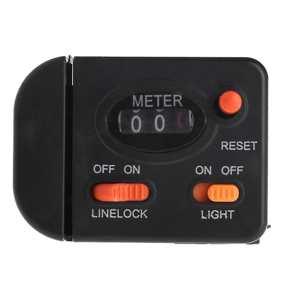 Contatore di linea di pesca portatile Clip su canna Meter Gauge Depth Finder Digital Jigging Fishing Accessor