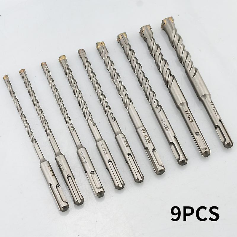9 PCS，5mm - 16mm，Electric Impact Drill Bits Cross Drill Bits