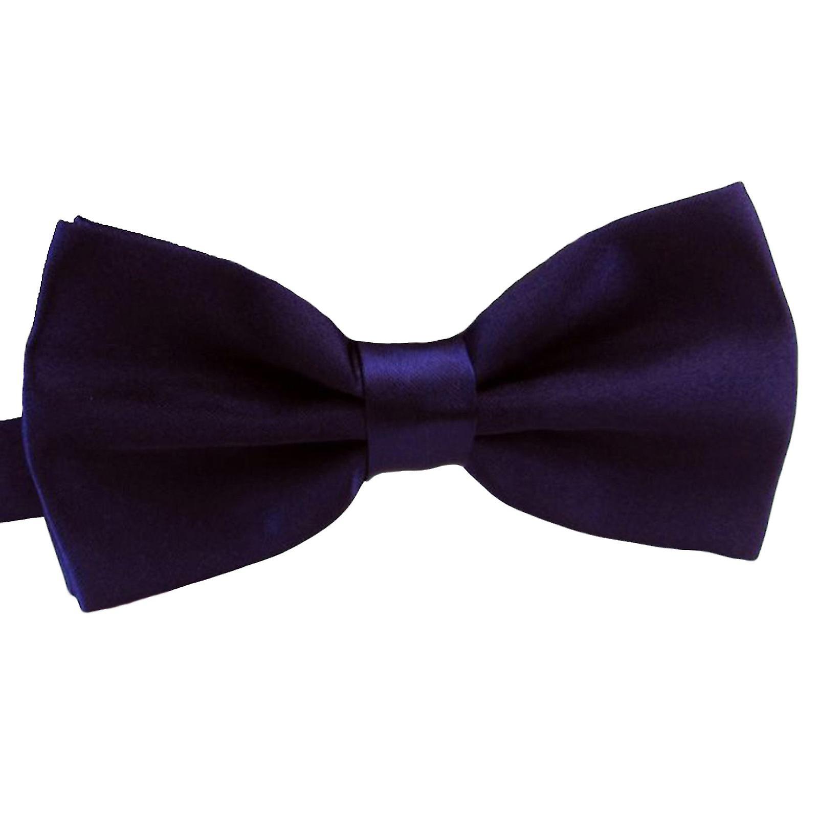 Trumsen Men Tie Bow Smooth Solid Color Adjustable Lightweight Korean Style Wedding Tie For Party Ban