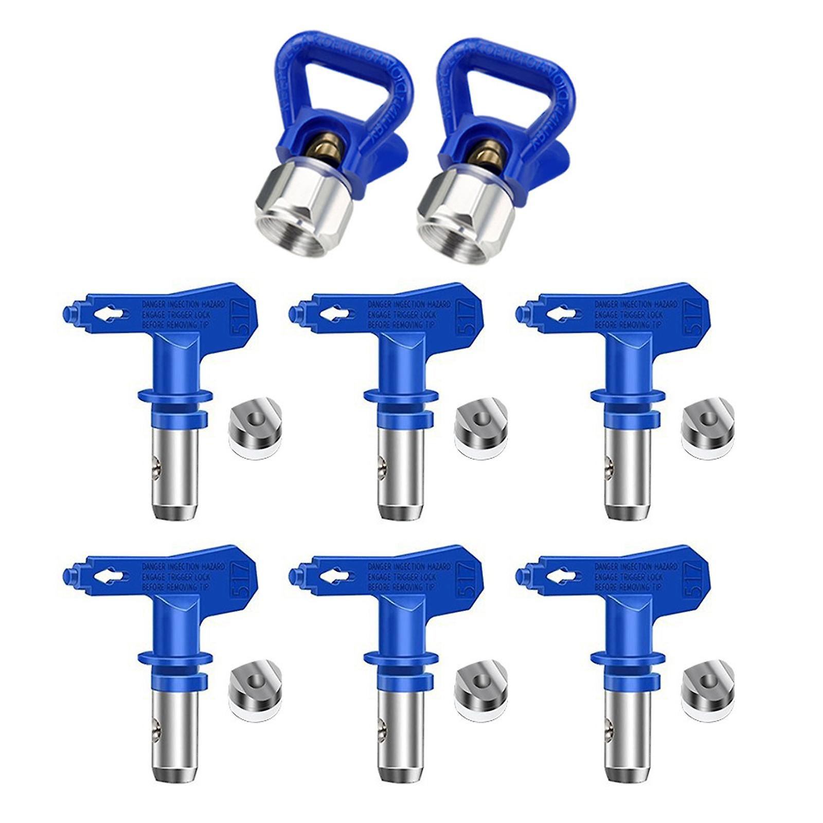 6x Reversible Airless Paint Sprayer Nozzle Tips Precise Nozzle for Buildings without Filter Net