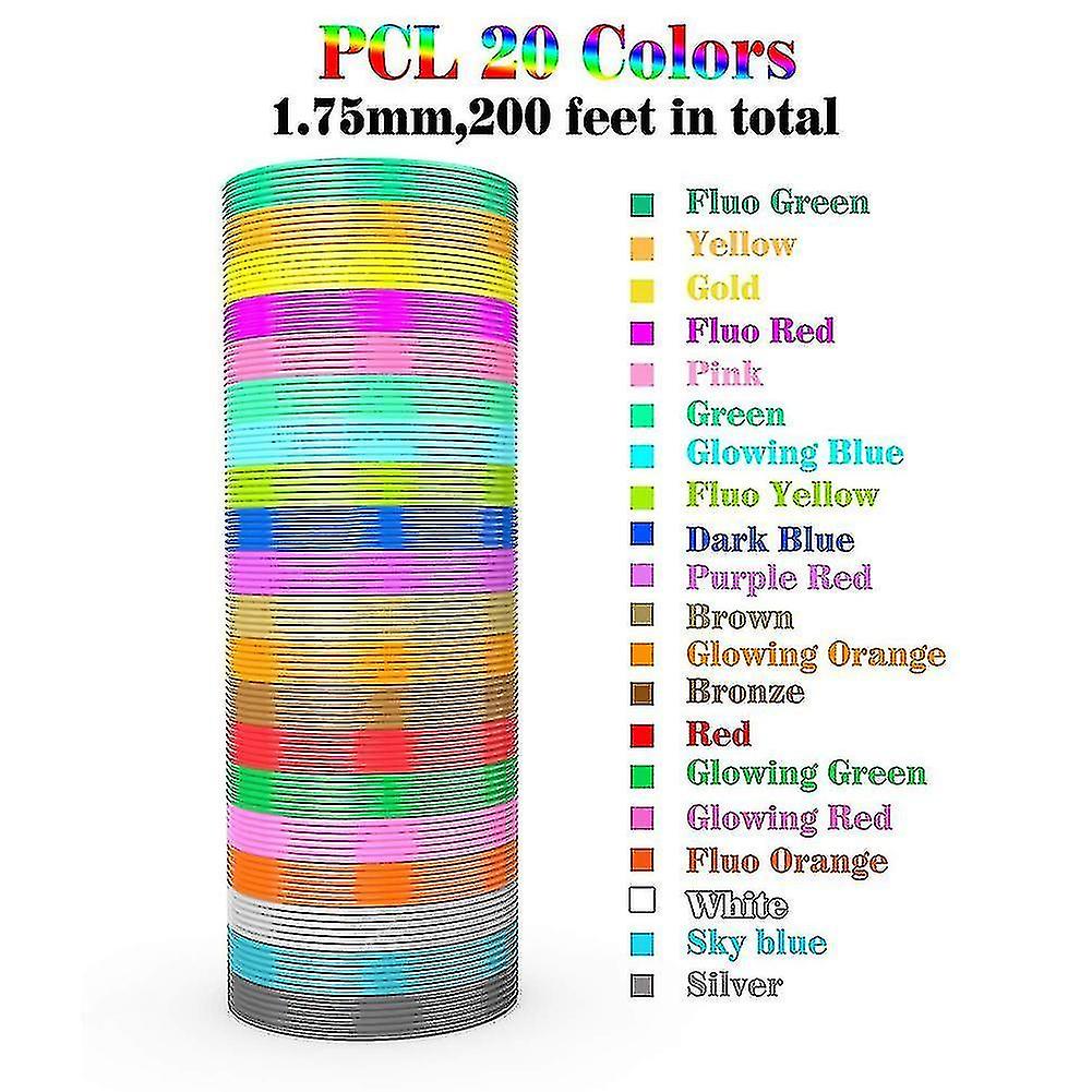 PCL 3D Pen Filament Set – 10 Multicolor Rolls (5M Each) main image 1