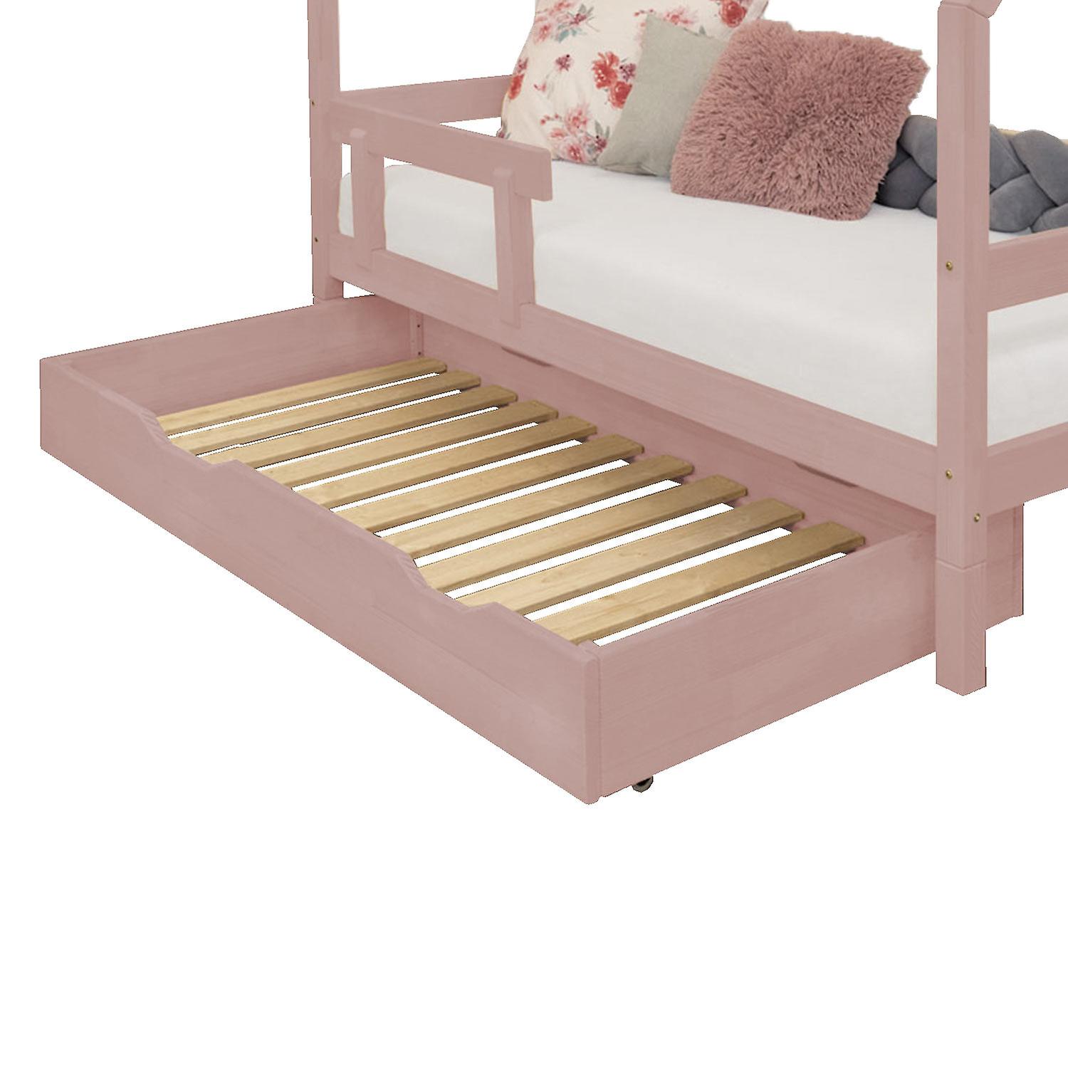 Bed Drawer 90 x 160 with bed frame BUDDY - pastel pink