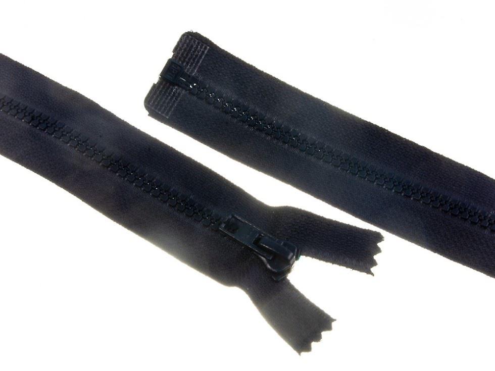 Minerva Plastic Chunky Open End Zips Navy Blue - 70 cm - each