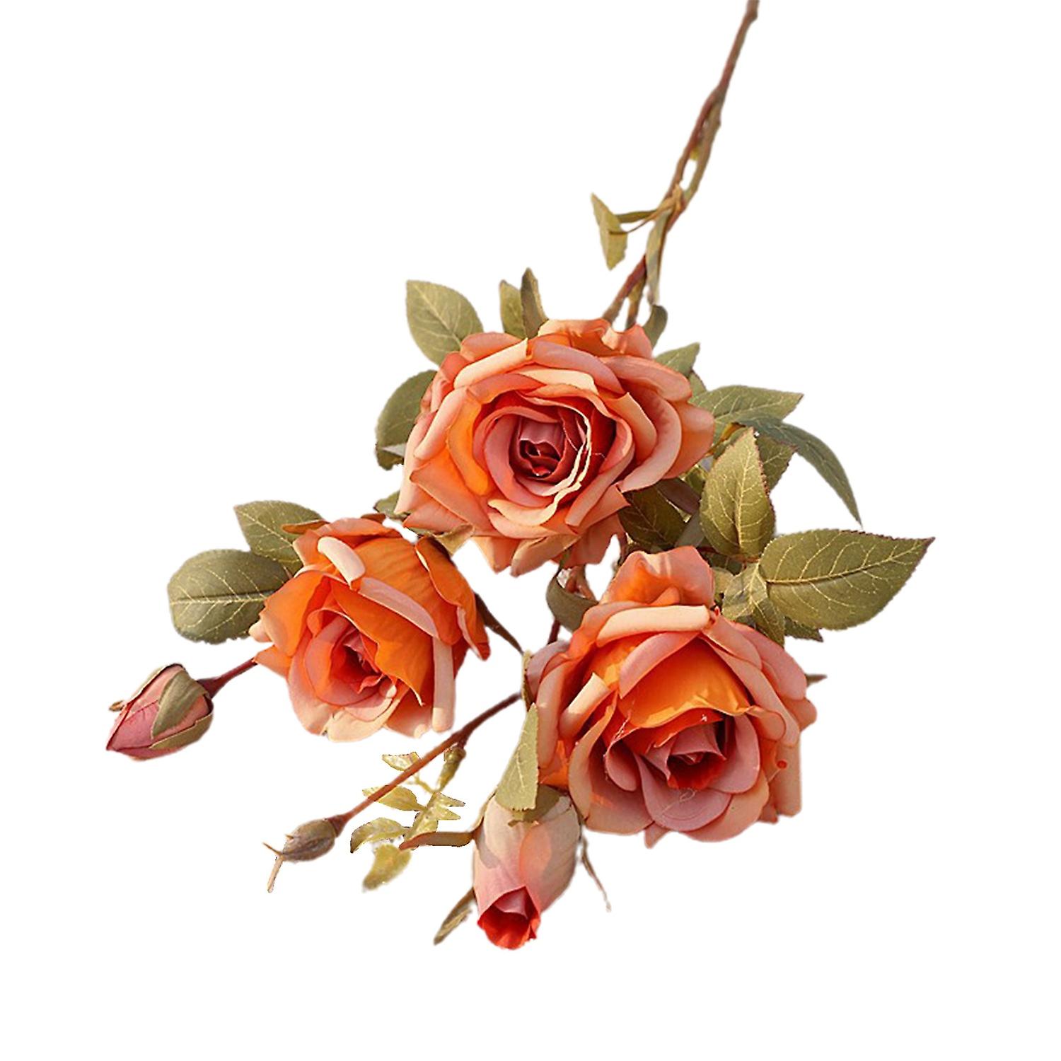 1Pc Artificial Flower DIY Home Decor Portable Single Branch Simulation Rose for Wedding