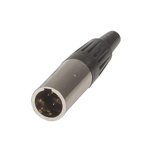3 PINS Male Mini XLR Style Connector Cable Mount Nickel Plated Copper Contact