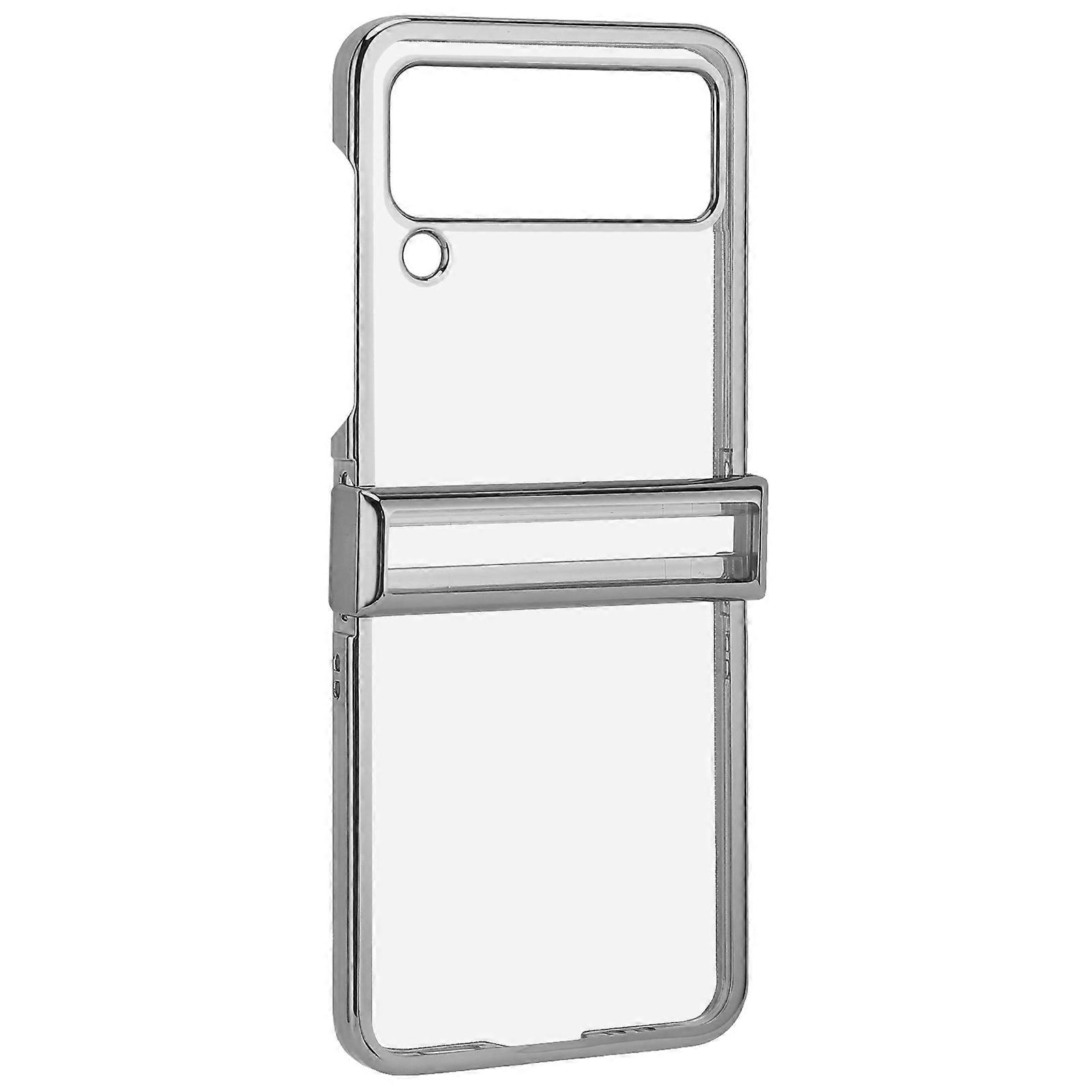 Silver Shockproof Electroplated PC Case for Samsung Galaxy Z Flip 3 - Stylish & Durable