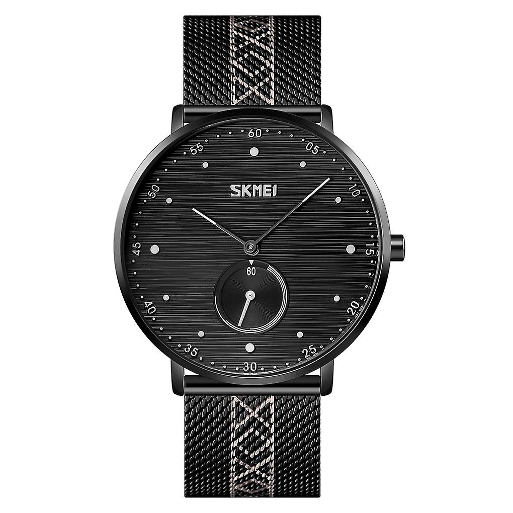 SKMEI 9218 Men Horizontal Striped Dial Quartz Watch