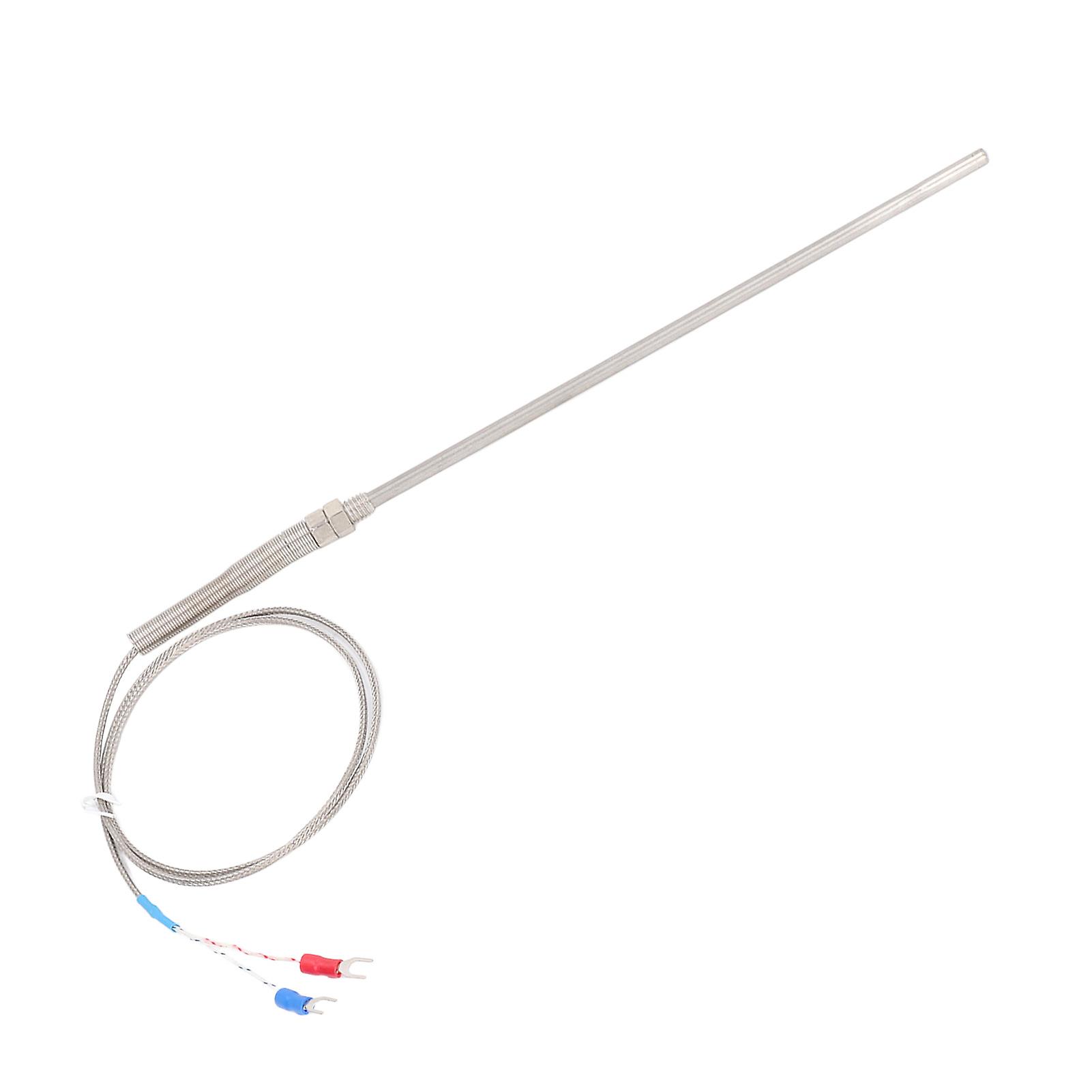 K Type Thermocouple 200mm Probe Fast Sense Response Speed Wide Measurement Range Temperature Sensor 1m/39.4in 