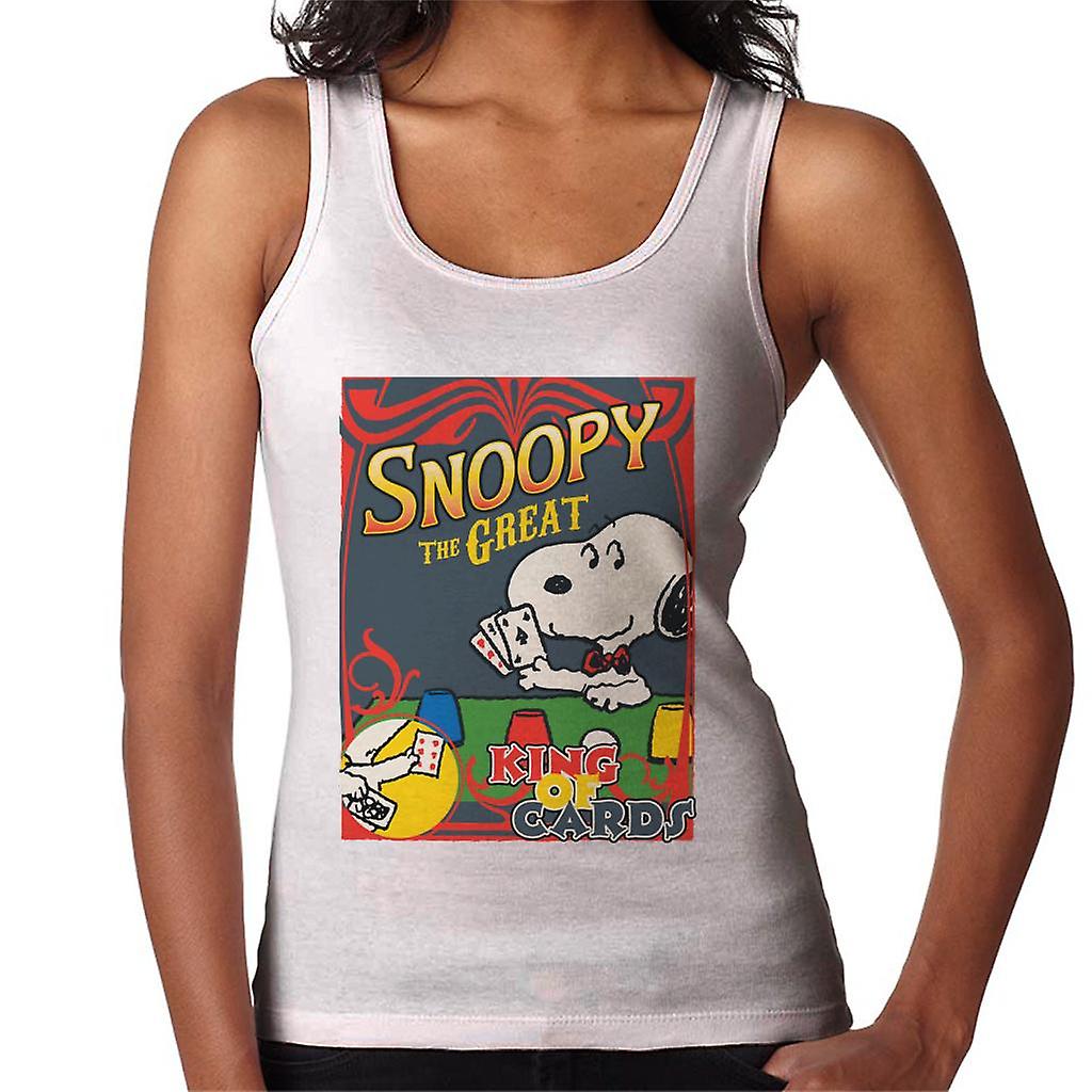 Peanuts Snoopy The Great King Of Cards Women's Vest