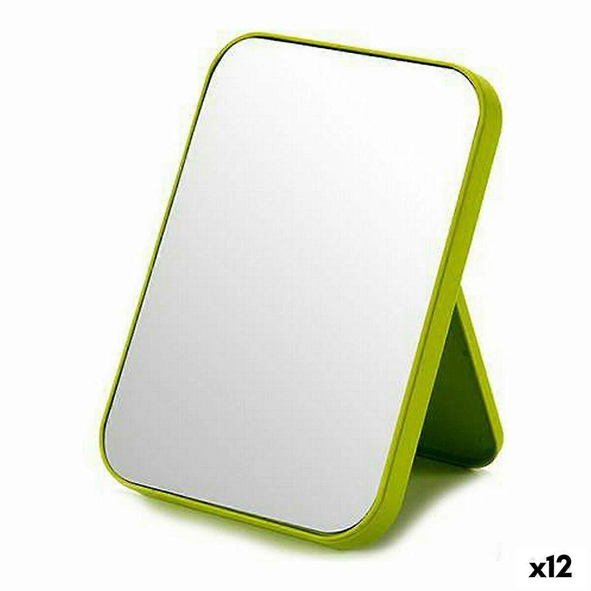 Mirror with Mounting Bracket Berilo polypropylene 11 x 9,5 x 14 cm (12 Units)