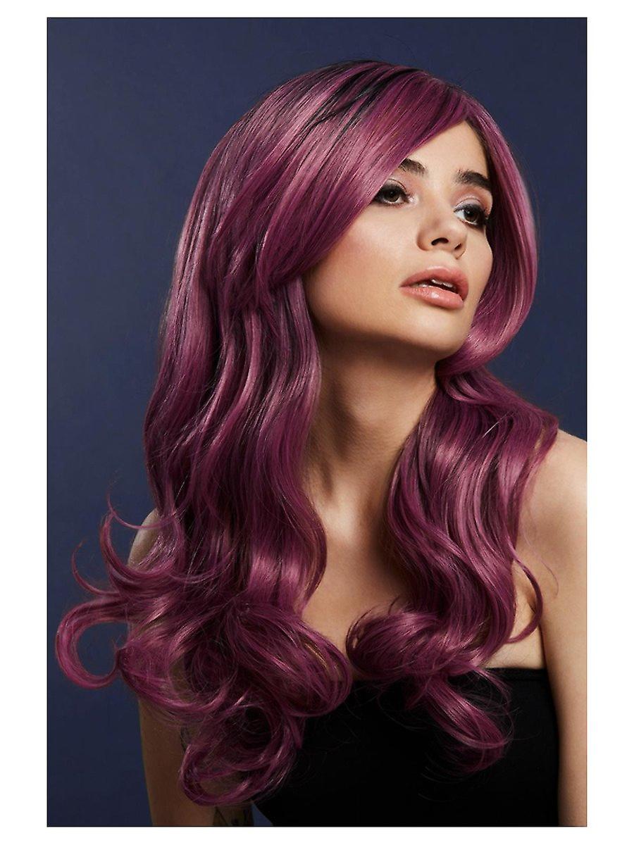 Mauve Long Wave Wig